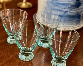 Casual Flair by Fosteria- green flat bottom tumbler- set of four