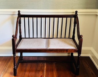 Vintage spindle back settee or bench- vintage bench