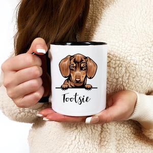 Taza Dachshund / Regalo Dachshund, Perro Weiner, Perro Salchicha, Taza de Perro Personalizada, Taza de Perro Personalizada, Mamá de Perro, Mamá de Perro, Papá de Perro, Regalo de Perro