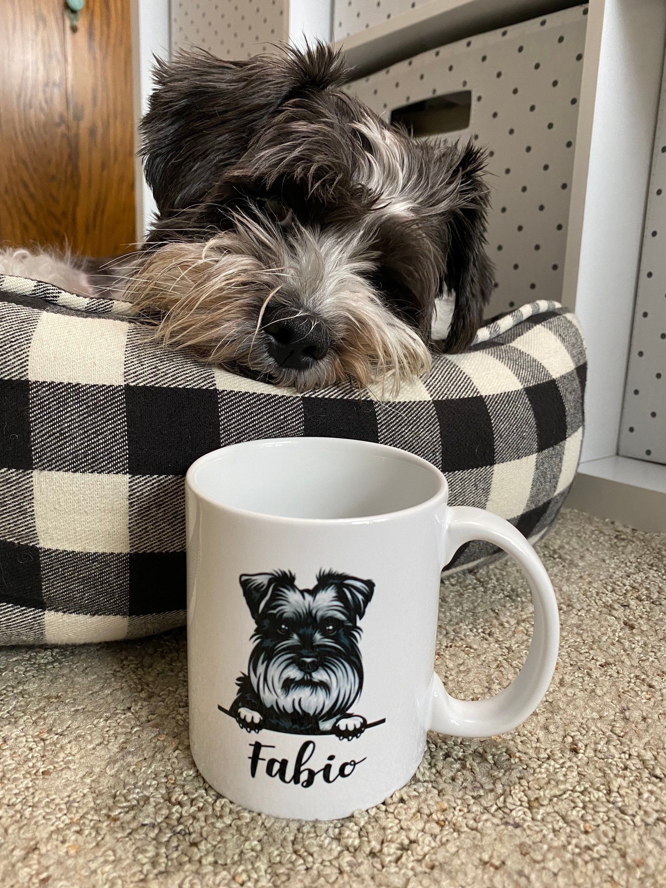 miniature schnauzer travel mug