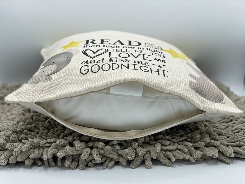 Reading Gift Gender Neutral Grey Elephant Read Me A Story Reading Pillow Book Pillow,Baby Shower Pocket Pillow Kid Gift Toddler Gift
