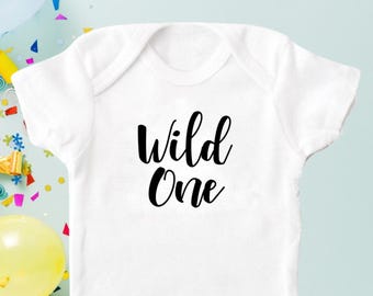 Wild One | First Birthday, Custom Outfit for First Birthday Baby, Wild, Baby Shower Gift, Baby Girl Gift, Baby Boy Gift