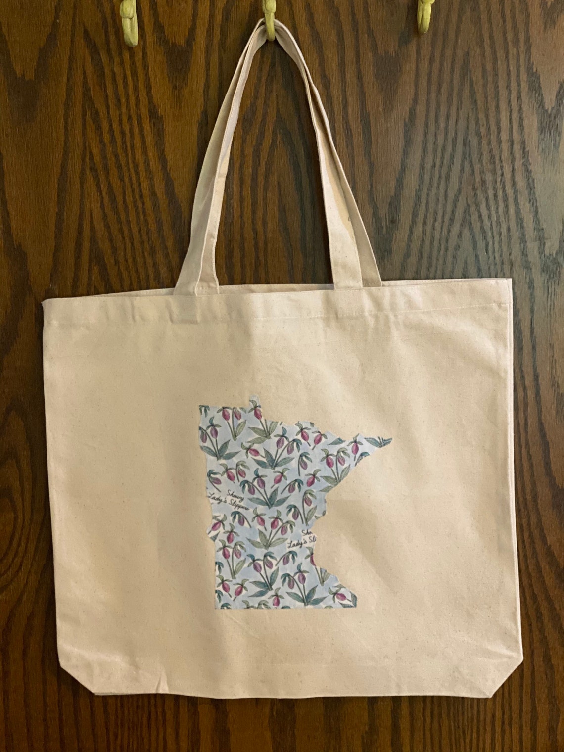 MN Tote Bag / Minnesota Tote MN Gift Lady Slipper Tote Bag Etsy