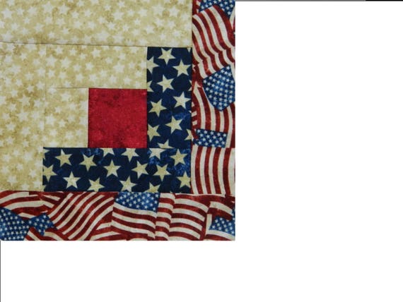 16 New Pre Sewn Already Pieced Log Cabin Quilt Blocks Etsy