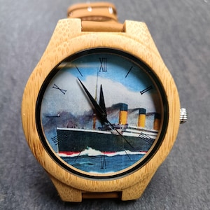 Titanic Ship Watch Vintage Illustration Leather Watch Ladies Watch Mens Watch Gift Idea Fashion Accessory Etsy