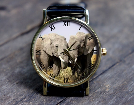 Elephant face watch with white band Flowers and Elephant Apple Watch Face, Apple Watch Face  main image 2
