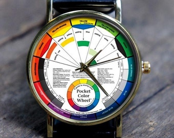 Reloj arcoíris, reloj con paleta de colores, reloj único, reloj para caballero, reloj para dama, unisex, reloj de pulsera para hombre y mujer, regalo personalizado grabado