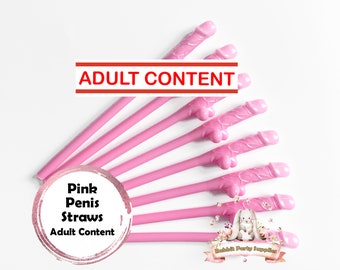 Pink Penis Straws Party Supplies Bachelorette Party Favor Bachelorette Party Decorations Bridal Wedding Shower Drinking Game Bach Bash