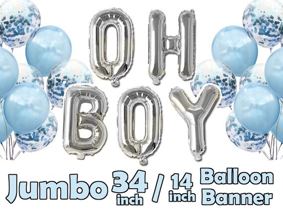 oh boy balloons silver