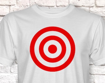 Bullseye Target Rings T Shirt, Red Shooting Rings Tee Tshirt