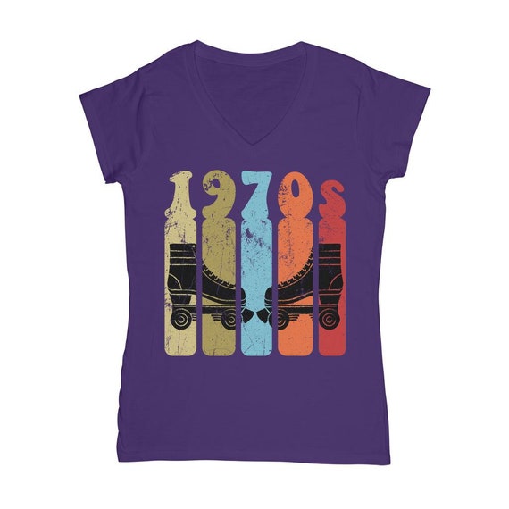 70s Roller Skates Derby Disco Retro Vintage Tee Shirt 70s Roller Skates Derby Disco Retro Vintage Tee Shirt