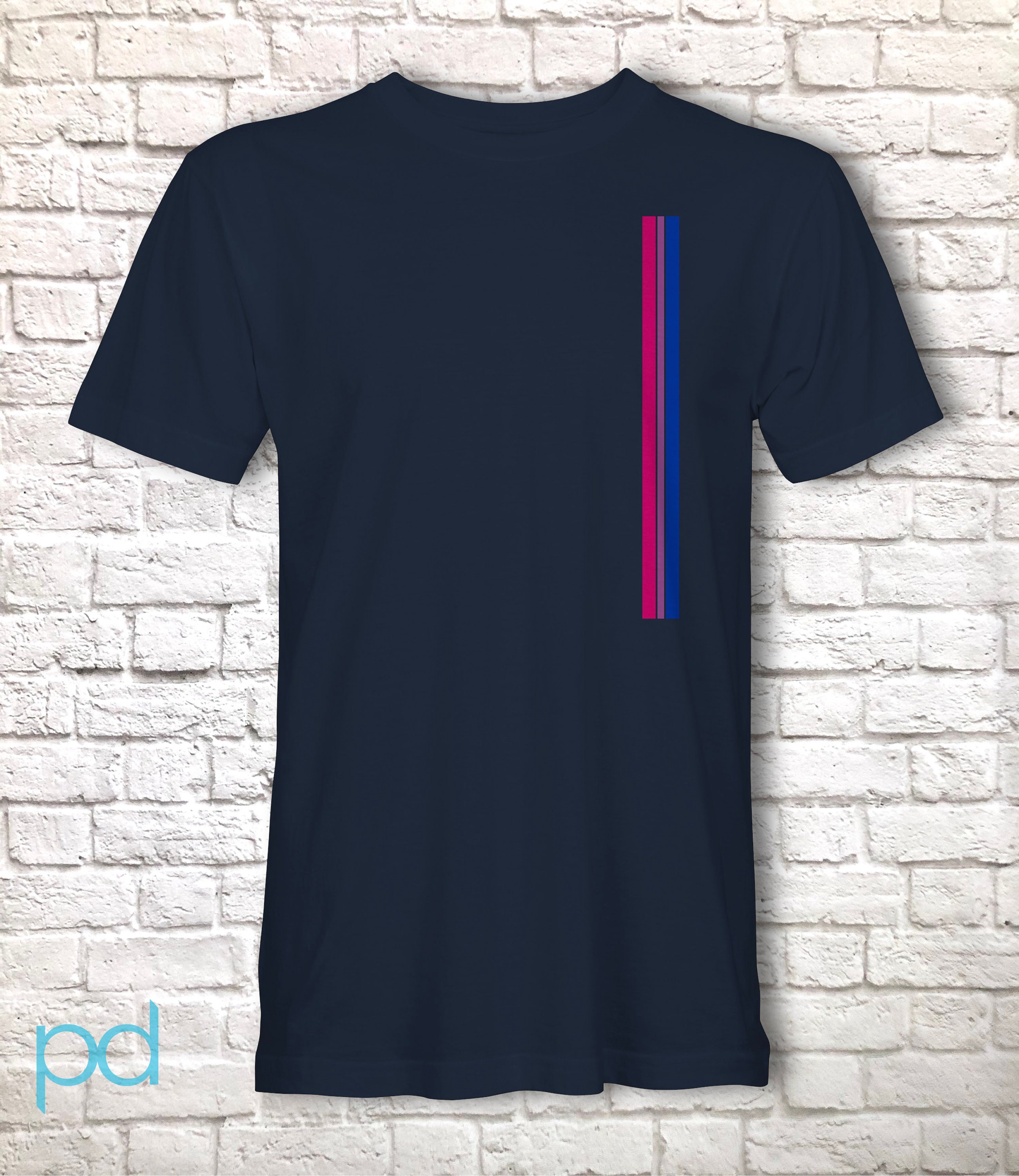 Bi Pride Stripes T-shirt Subtle 
