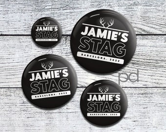 Stag Party Pin Badge, Bachelor Stag Do Pin Back Button Badge