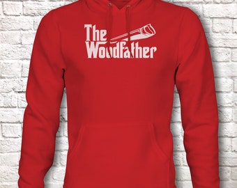 Funny Carpenter Sweatshirt Handsaw Clean Woodfather Parody Gift Idea Humorous Woodworking Joiner Sweater Jumper