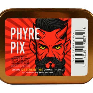 Phyre Pix 120 pack 'Collectors Edition' - Vacuum Infused Cinnamon Flavored Toothpicks  -  We dare you to try em!