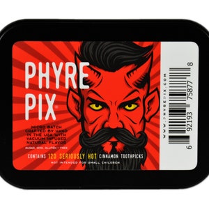 Phyre Pix 120 pack x 3 - Vacuum Infused Cinnamon Flavored Toothpicks  -  We dare you to try em! Great Stocking Stuffer!