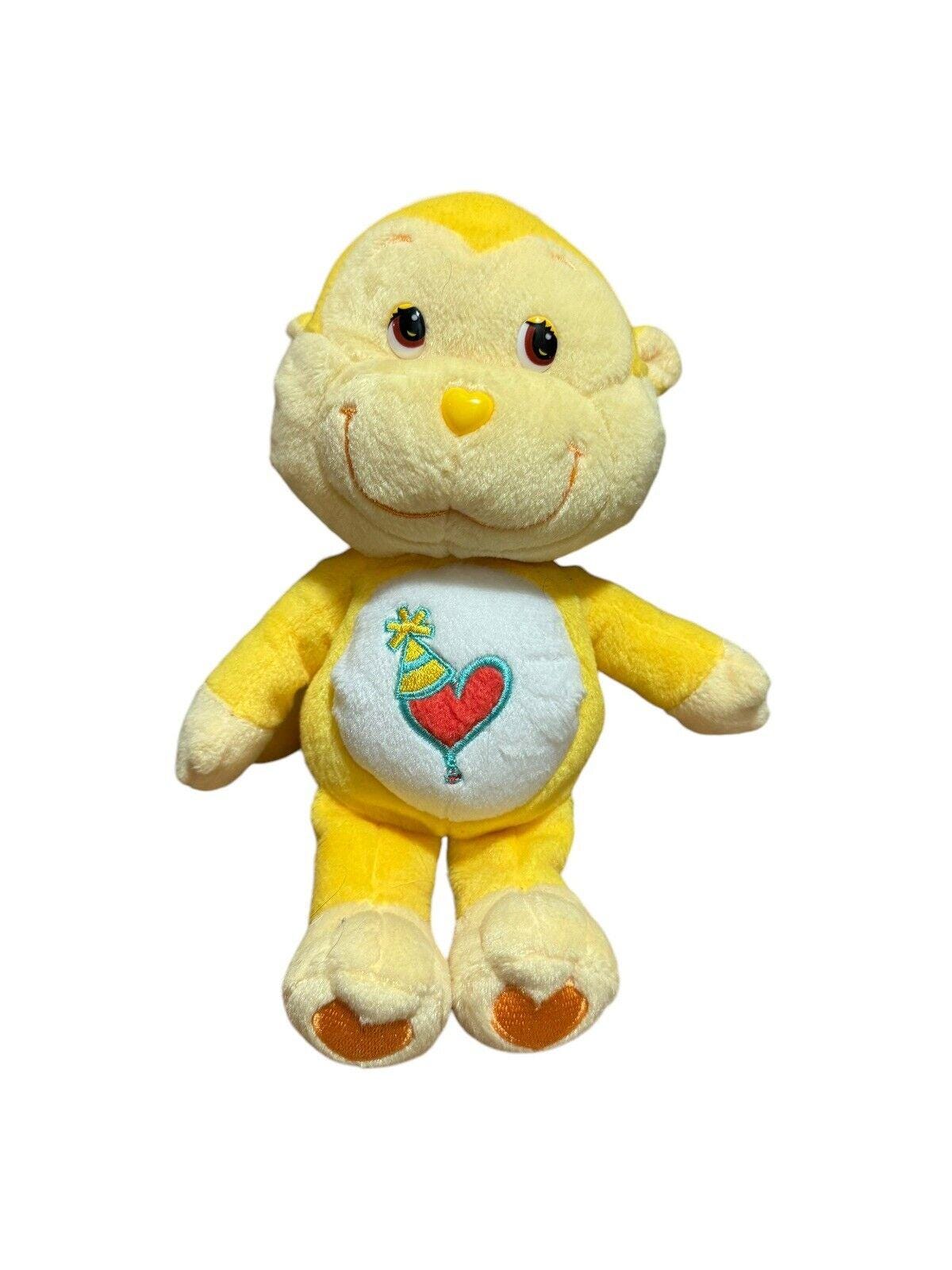 2004 Care Bear Cousins Playful Heart Monkey 10” Yellow Stuffed