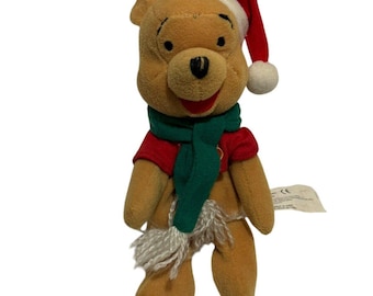 The Disney Store Winnie Puuh Weihnachten Weihnachtsmütze Bean Bag Plüsch 20 cm