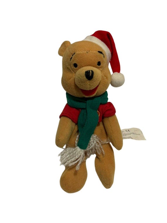 ディズニーストア くまのプーさん クリスマス サンタ帽子 ビーンバッグ