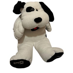 VINTAGE 1994 GIBSON Grettings Spot White & BlackPuppy Dog Stuffed Animal Plush