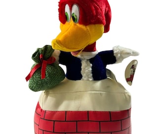 Woody Woody Specht Weihnachten Schornstein gefüllt Plüsch Puppe Vintage Spielzeug