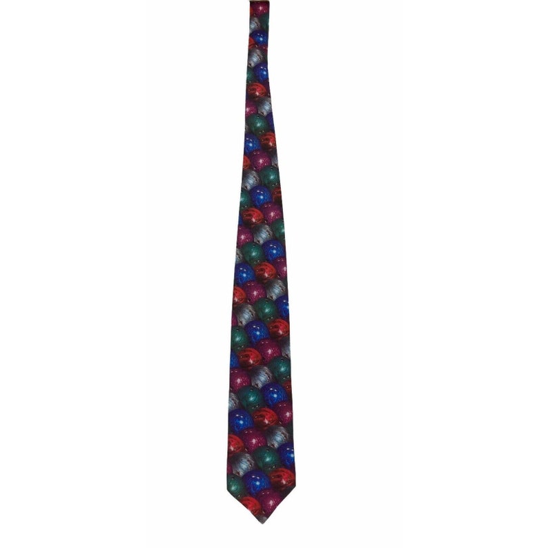 Ralph Marlin Just Balls Bowling Vintage Novelty Polyester Necktie