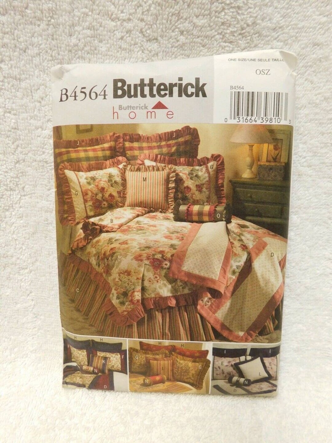 Butterick B4564 Uncut Sewing Pattern Full King Comforter Bedskirts