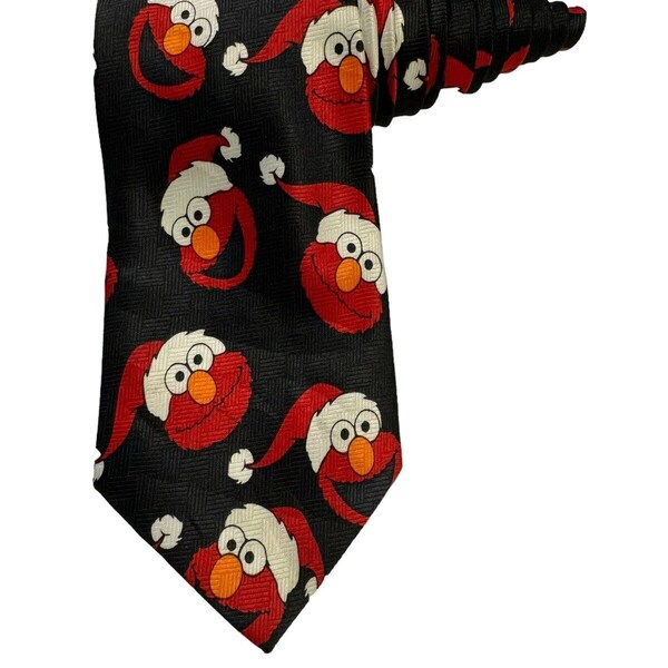 Sesame Street Elmo Christmas Hats Cartoon Vintage Novelty Necktie