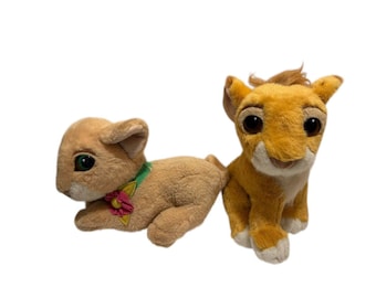 Mattel Disney 1993 Lejonkungen spinnande Nala & Simba gosedjur plysch