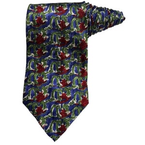 J Garcia In The Park Vintage Novelty Necktie 100% Silk