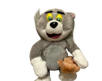 Peluche de Tom y Jerry de Cartoon Network, de 1998, relleno de bolitas de frijoles, de 5 pulgadas.