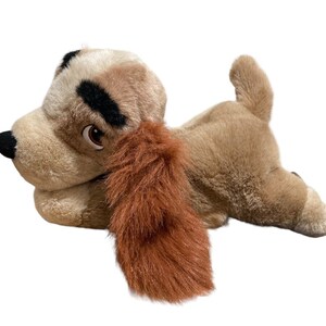 The Disney Store Vintage Lady And The Tramp 12” Bean Bag Stuffed Plush Dog Toy