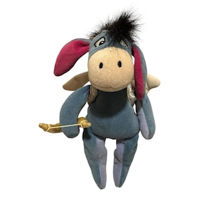 The Disney Store Winnie The Pooh Cupid Eeyore Bean Bag Stuffed Plush Toy 8”