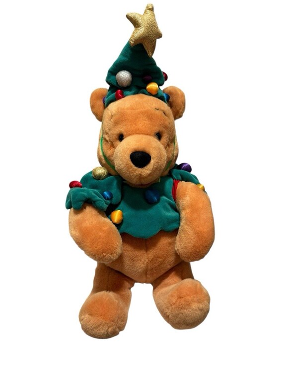 The Disney Store Winnie the Pooh Christmas Tree Holiday Stuffed