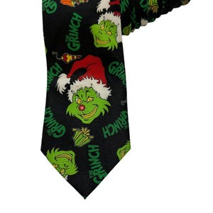 Dr Seuss How The Grinch Stole Christmas Vintage Cartoon Necktie Polyester