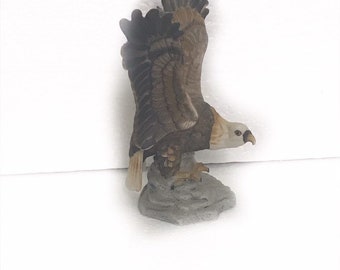 Vintage Ceramic Bald Eagle Figurine Statue