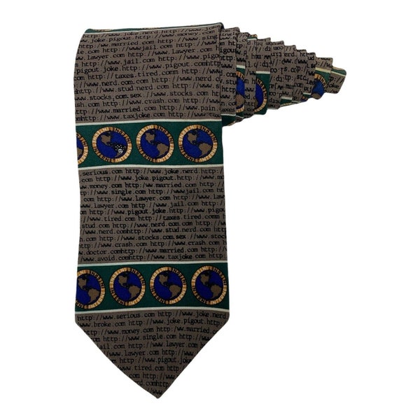 Vicky Davis The Net Internet Websites World Wide Web Vintage Novelty Necktie