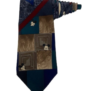 Disney Originals Hidden Mickey Mouse Shapes Vintage Novelty Necktie