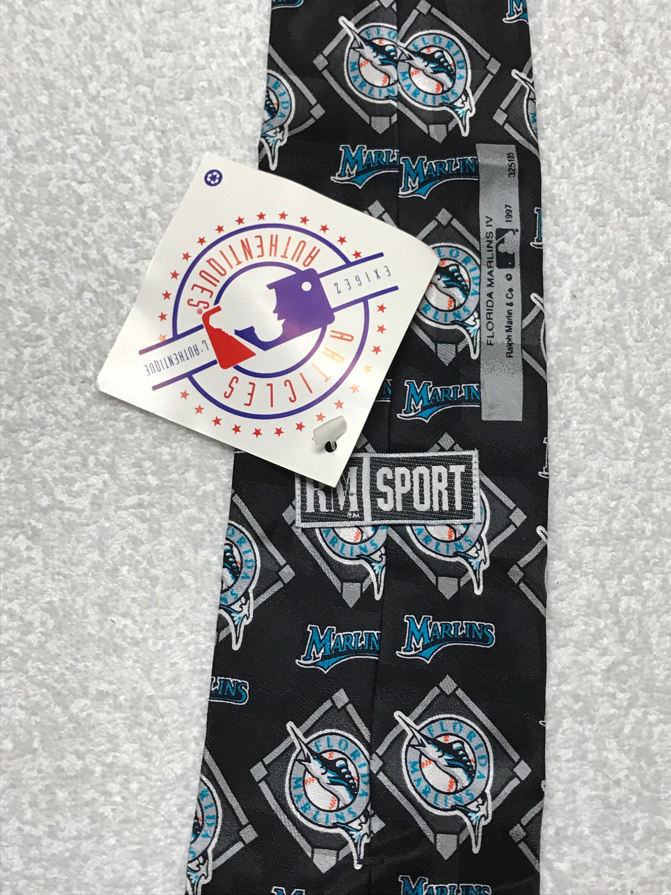 RM Sport Ralph Marlin MLB Florida Marlins Baseball Necktie Tie Etsy UK
