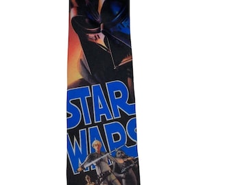 Ralph Marlin Star Wars Ilustración original Luke Darth Vader R2D2 C3PO Corbata