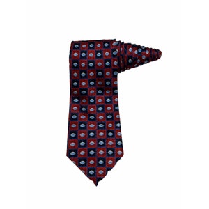 PFIZER Necktie VIAGRA Pills Maroon Black Medicine Checkered Silk Necktie