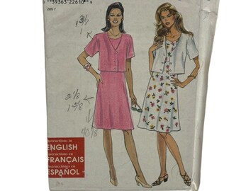 Simplicity 8578 Misses Petite Dress And Jacket Vintage Sewing Pattern Size 6-16