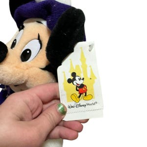 Walt Disney World Holiday Minnie Mouse Lila Gosedjur 40 cm Vintage bild 7