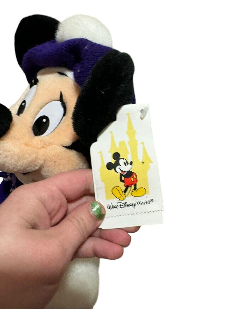 Walt Disney World Holiday Minnie Mouse Lila Gosedjur 40 cm Vintage bild 7