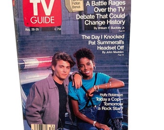 Johnny Depp TV Guide Magazine August 20-26 1988 Holly Robinson 21 Jump Street