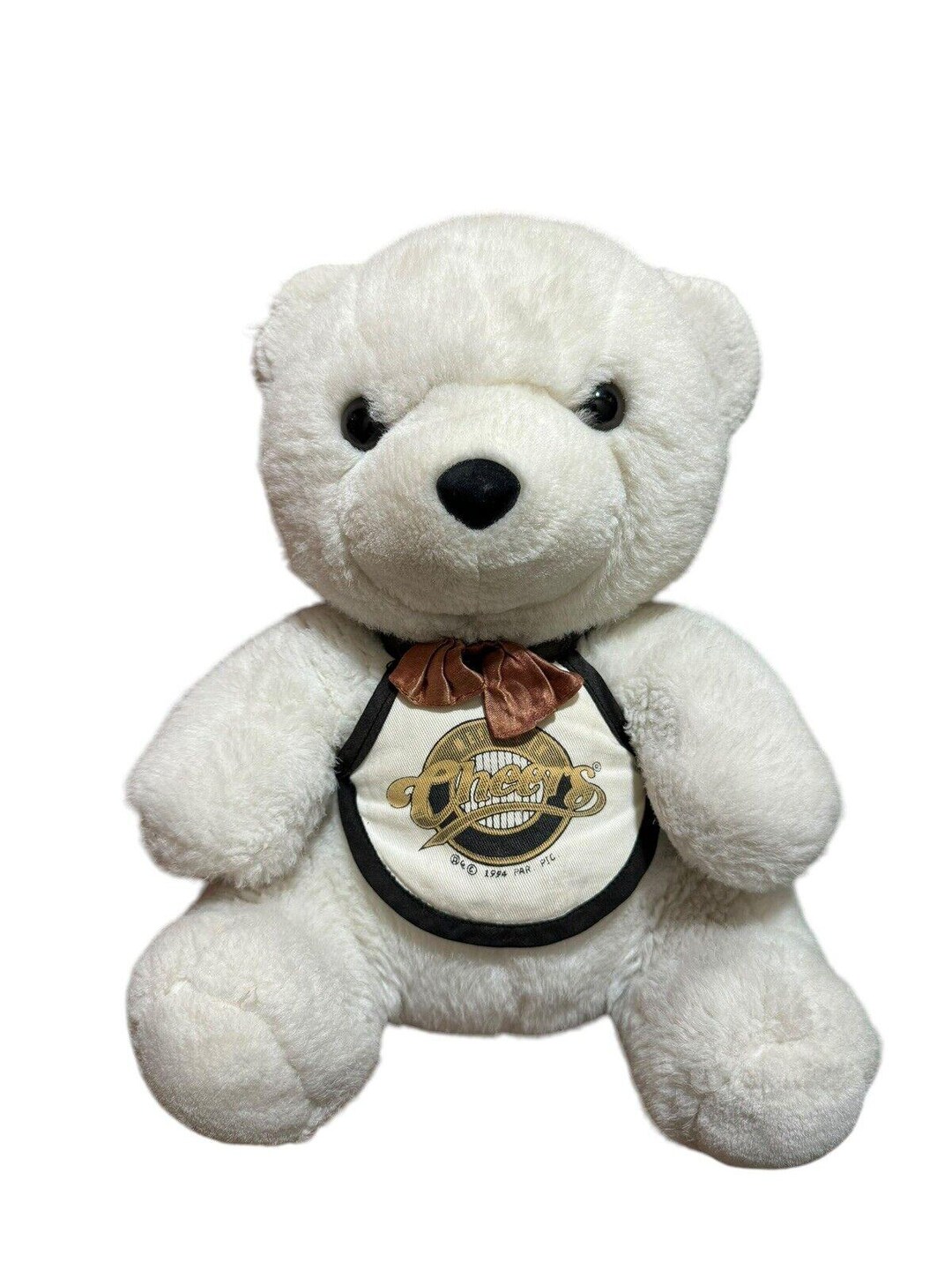 Delantal de bar de peluche con forma de oso de peluche blanco del programa  de televisión Cheers de 1994, VTG, 12