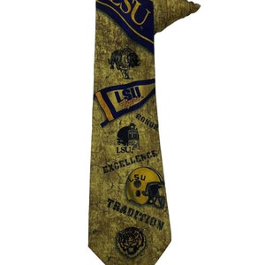Eagle Wings LSU Louisiana State University Pendant Helmet Tiger Necktie
