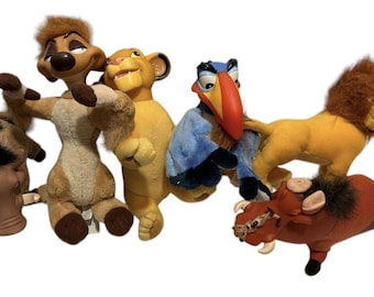 Disney Applause The Lion King Stuffed Plushes PVC Head Lot Of 6