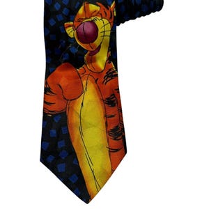 Disney Winnie The Pooh Tigger Cartoon Vintage Novelty Necktie Polyester