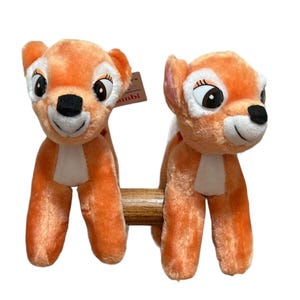 Lot Of 2 Walt Disney Productions Bambi 7” Stuffed Plush Animal Toy Doll